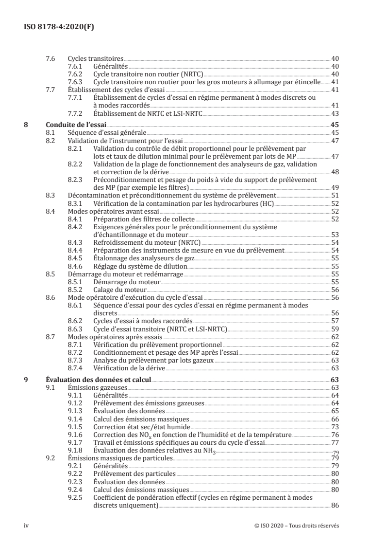 ISO 8178-4:2020 ISO 8178-4:2020 - Moteurs alternatifs à combustion interne — Mesurage des émissions de gaz d'échappement — Partie 4: Cycles d'essai à l'état stable et transitoires pour différentes applications des moteurs/24/2020 - Page 4 preview