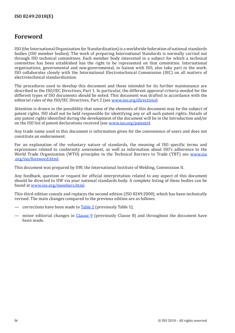 ISO 8249:2018 ISO 8249:2018 - Welding — Determination of Ferrite Number (FN) in austenitic and duplex ferritic-austenitic Cr-Ni stainless steel weld metals/10/2018 - Page 4 preview