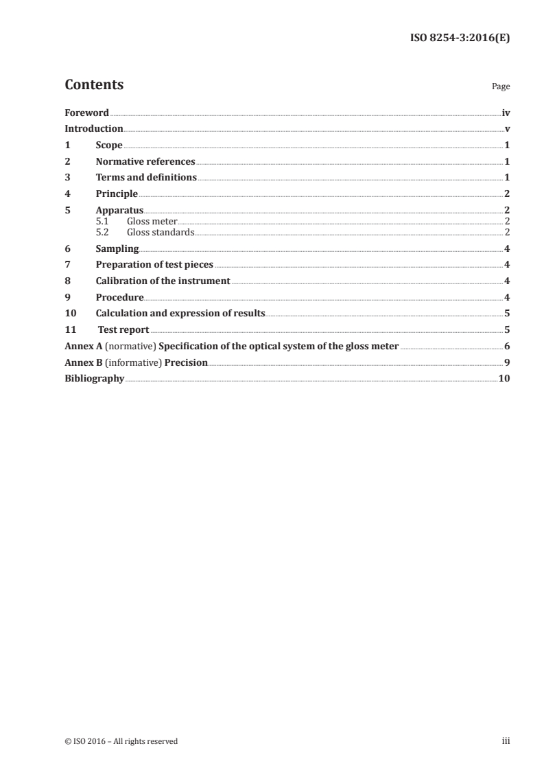 ISO 8254-3:2016 ISO 8254-3:2016 - Paper and board — Measurement of specular gloss — Part 3: 20 degree gloss with a converging beam, TAPPI method/6/2016 - Page 3 preview