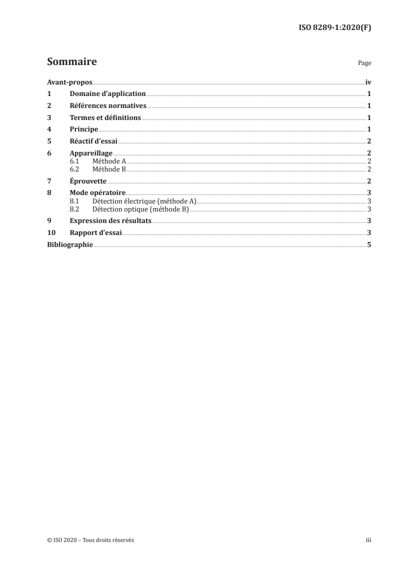 ISO 8289-1:2020 ISO 8289-1:2020 - Émaux vitrifiés — Essai à basse tension pour la détection et la localisation des défauts — Partie 1: Essai avec tampon pour les surfaces non profilées/10/2020 - Page 3 preview