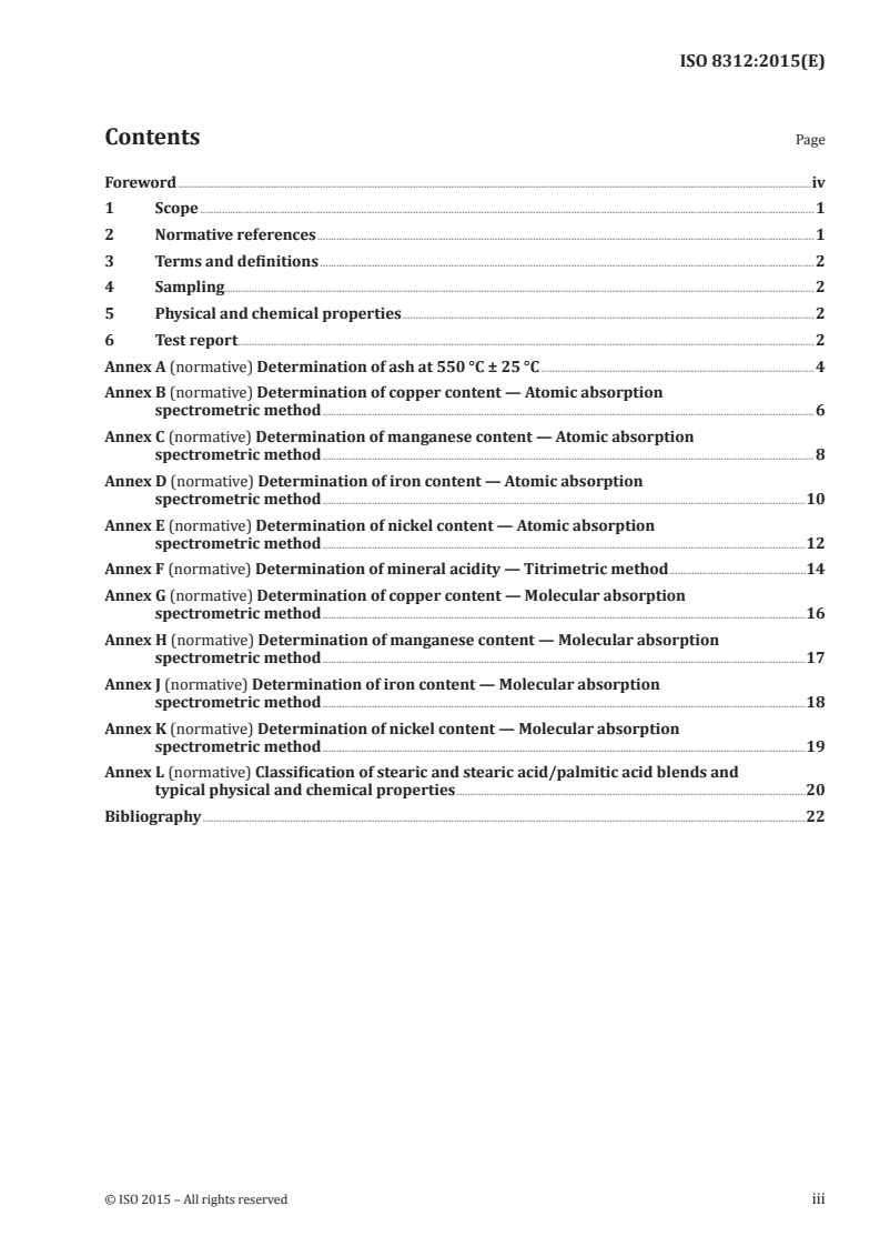 ISO 8312:2015 ISO 8312:2015 - Rubber compounding ingredients — Stearic acid — Definition and test methods/18/2015 - Page 3 preview