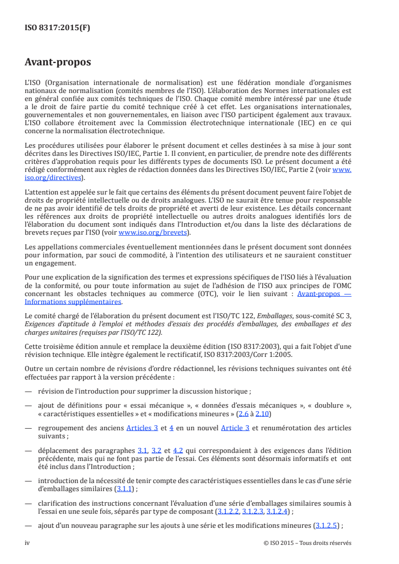 ISO 8317:2015 ISO 8317:2015 - Emballages à l'épreuve des enfants — Exigences et méthodes d'essai pour emballages refermables/5/2015 - Page 4 preview