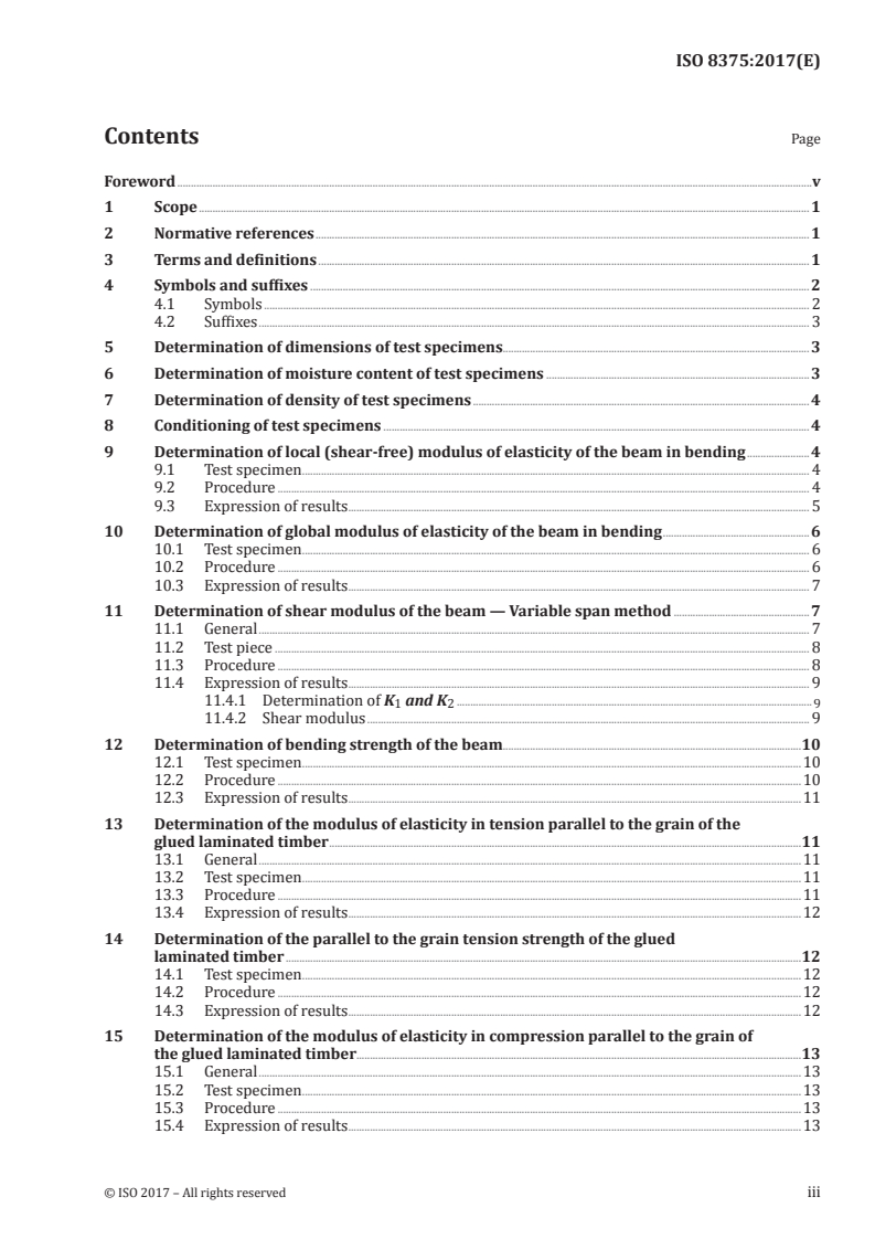 ISO 8375:2017 ISO 8375:2017 - Timber structures — Glued laminated timber — Test methods for determination of physical and mechanical properties/30/2017 - Page 3 preview