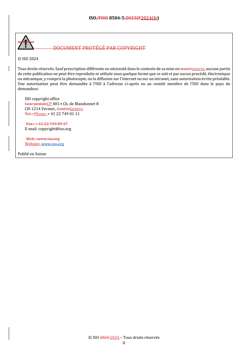 ISO 8504-5:2024 REDLINE ISO 8504-5:2024 - Préparation des subjectiles d'acier avant application de peintures et de produits assimilés — Méthodes de préparation des subjectiles — Partie 5: Nettoyage au jet d'eau - Page 2 preview
