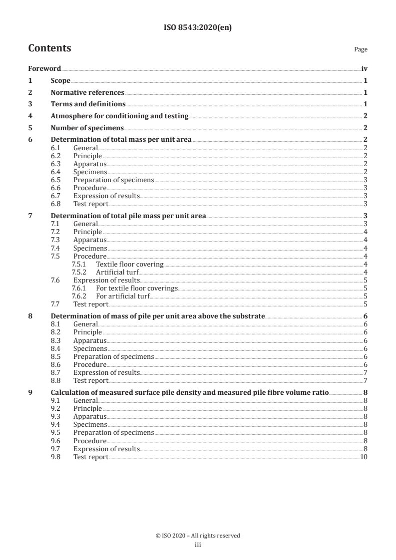 ISO 8543:2020 ISO 8543:2020 - Textile floor coverings — Methods for determination of mass - Page 3 preview