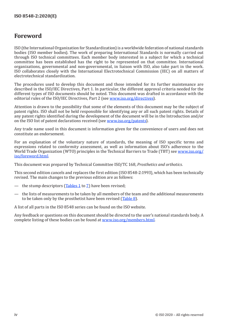 ISO 8548-2:2020 ISO 8548-2:2020 - Prosthetics and orthotics — Limb deficiencies — Part 2: Method of describing lower limb amputation stumps
Released:4/1/2020 - Page 4 preview
