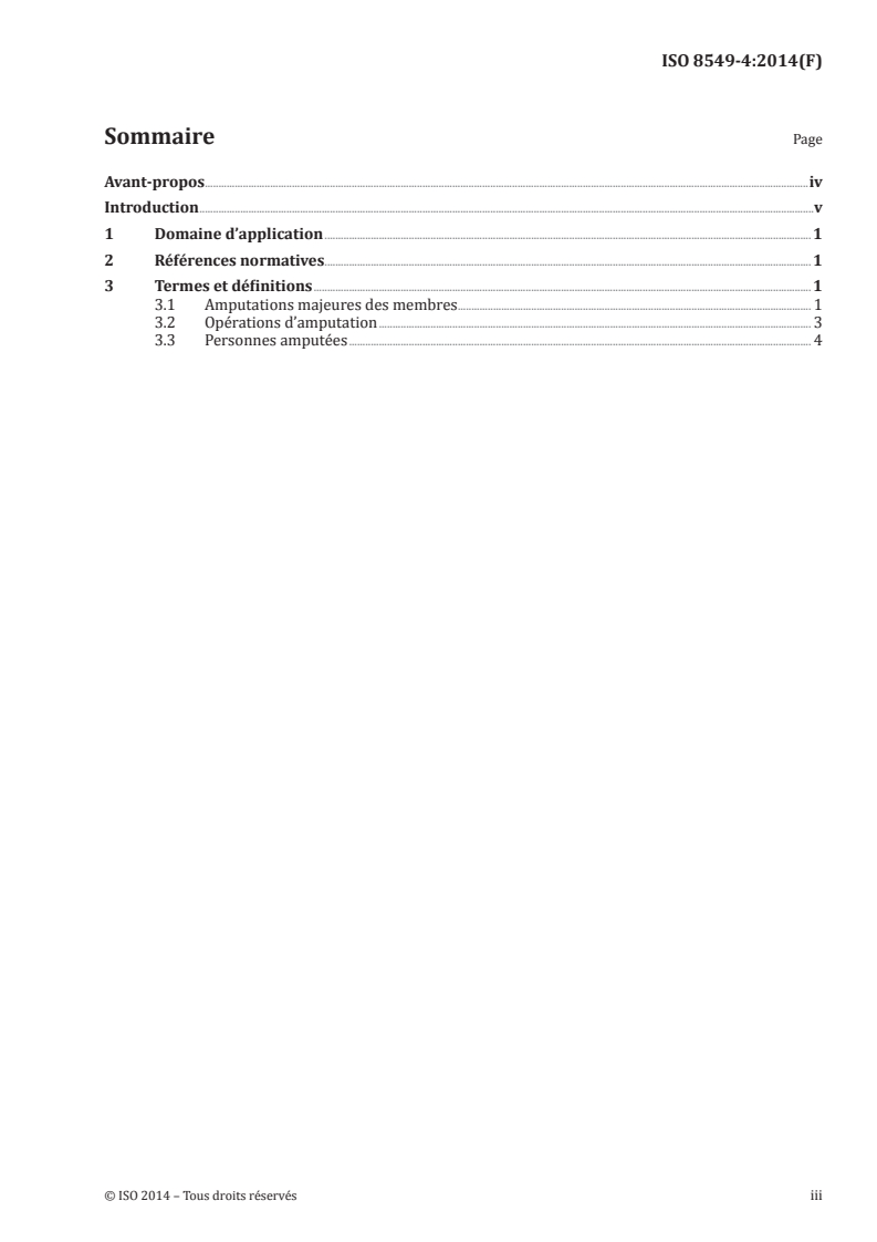 ISO 8549-4:2014 ISO 8549-4:2014 - Prothèses et orthèses — Vocabulaire — Partie 4: Termes relatifs à l'amputation de membres/30/2014 - Page 3 preview