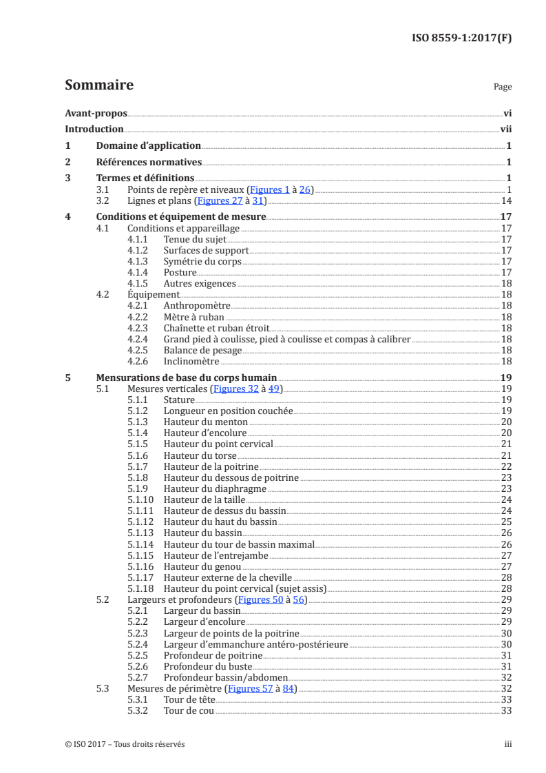 SIST ISO 8559-1:2017 ISO 8559-1:2017 - Désignation des tailles de vêtements — Partie 1: Définitions anthropométriques pour la mesure du corps/28/2017 - Page 3 preview