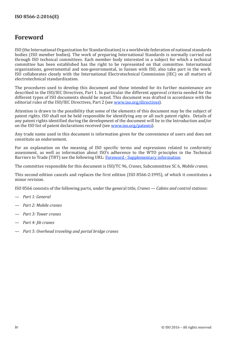 ISO 8566-2:2016 ISO 8566-2:2016 - Cranes — Cabins and control stations — Part 2: Mobile cranes/2/2016 - Page 4 preview