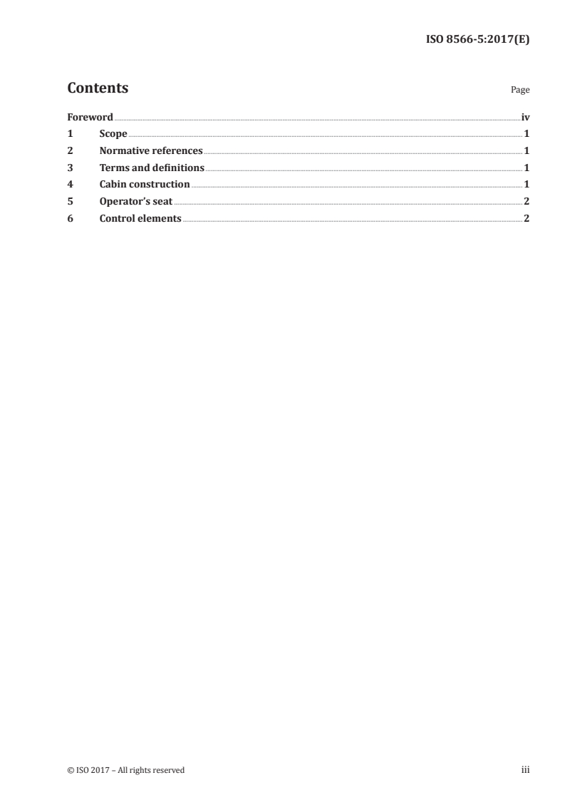 ISO 8566-5:2017 ISO 8566-5:2017 - Cranes — Cabins and control stations — Part 5: Overhead travelling and portal bridge cranes/12/2017 - Page 3 preview