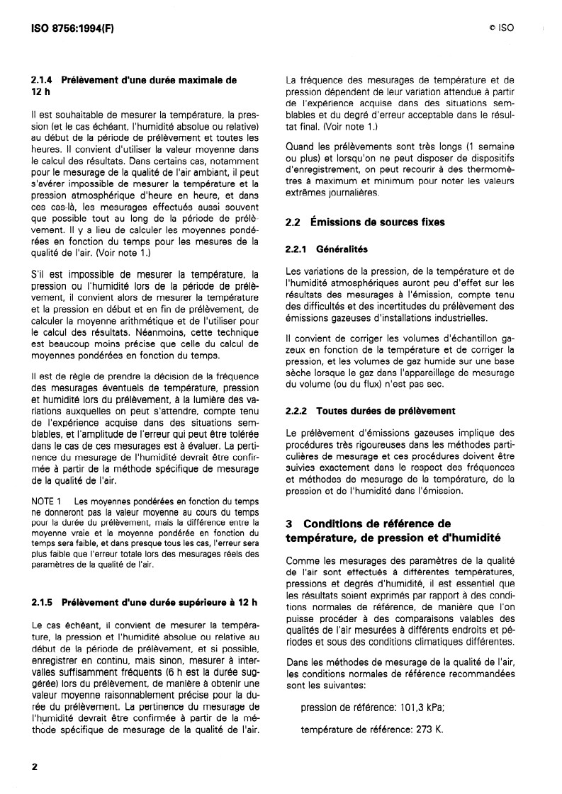 ISO 8756:1994 ISO 8756:1994 - Qualité de l'air — Traitement des données de température, de pression et d'humidité/20/1994 - Page 4 preview
