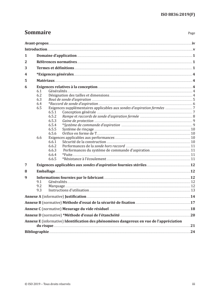 ISO 8836:2019 ISO 8836:2019 - Sondes d'aspiration pour les voies respiratoires/10/2019 - Page 3 preview
