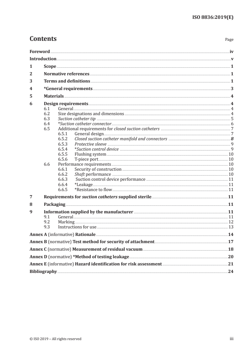 ISO 8836:2019 ISO 8836:2019 - Suction catheters for use in the respiratory tract/10/2019 - Page 3 preview
