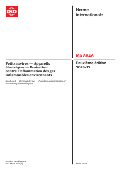ISO 8846:2025 ISO 8846:2025 - Petits navires — Appareils électriques — Protection contre l’inflammation des gaz inflammables environnants
Released:12/3/2025 - Page 1 preview