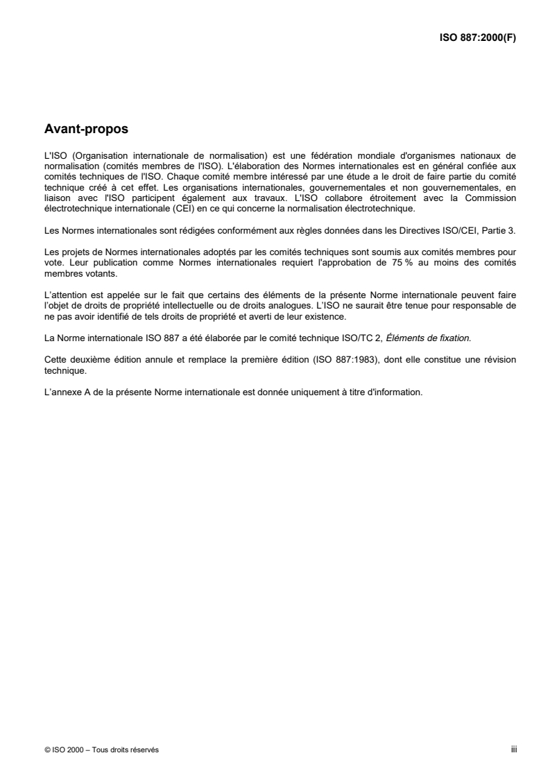 ISO 887:2000 ISO 887:2000 - Rondelles plates pour vis et écrous métriques pour usages généraux — Plan général/8/2000 - Page 3 preview