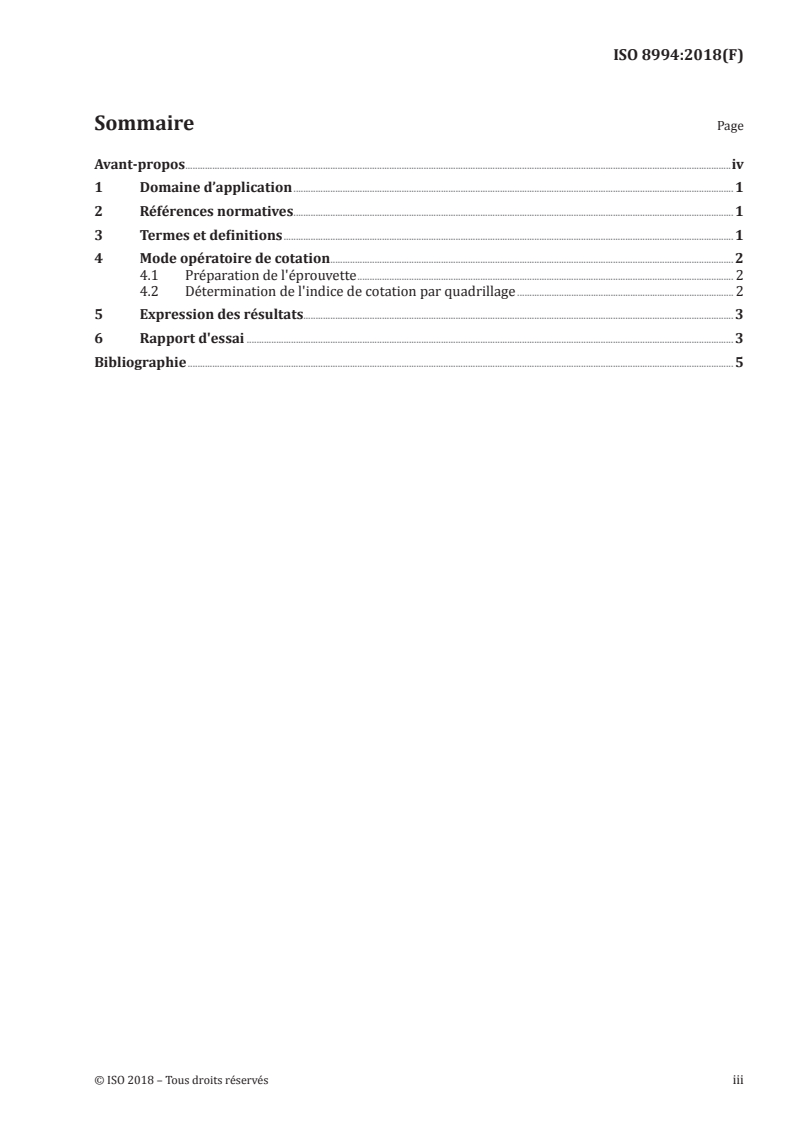 ISO 8994:2018 ISO 8994:2018 - Anodisation de l'aluminium et de ses alliages — Système de cotation de la corrosion par piqûres — Méthode par quadrillage/12/2018 - Page 3 preview