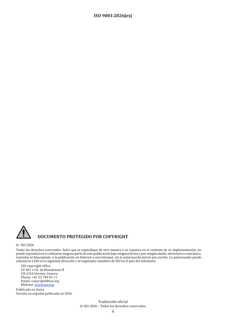 ISO 9001:2026 ISO 9001:2026 - Quality management systems — Requirements - Page 2 preview