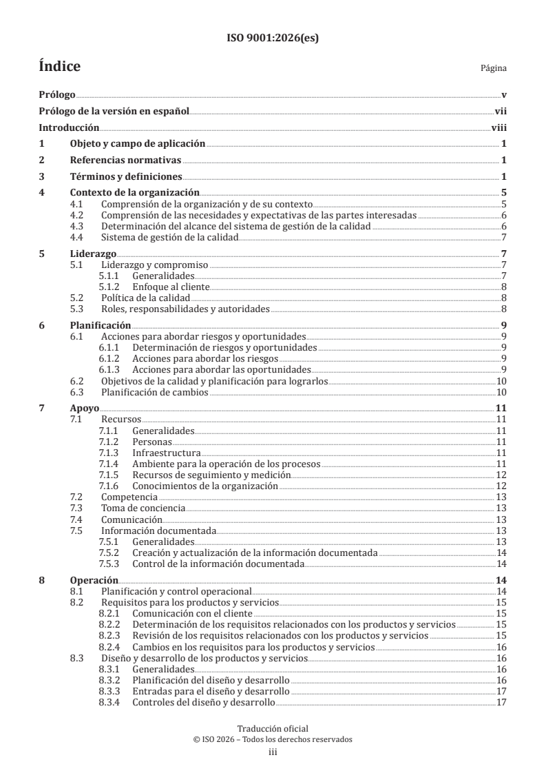 ISO 9001:2026 ISO 9001:2026 - Quality management systems — Requirements - Page 3 preview