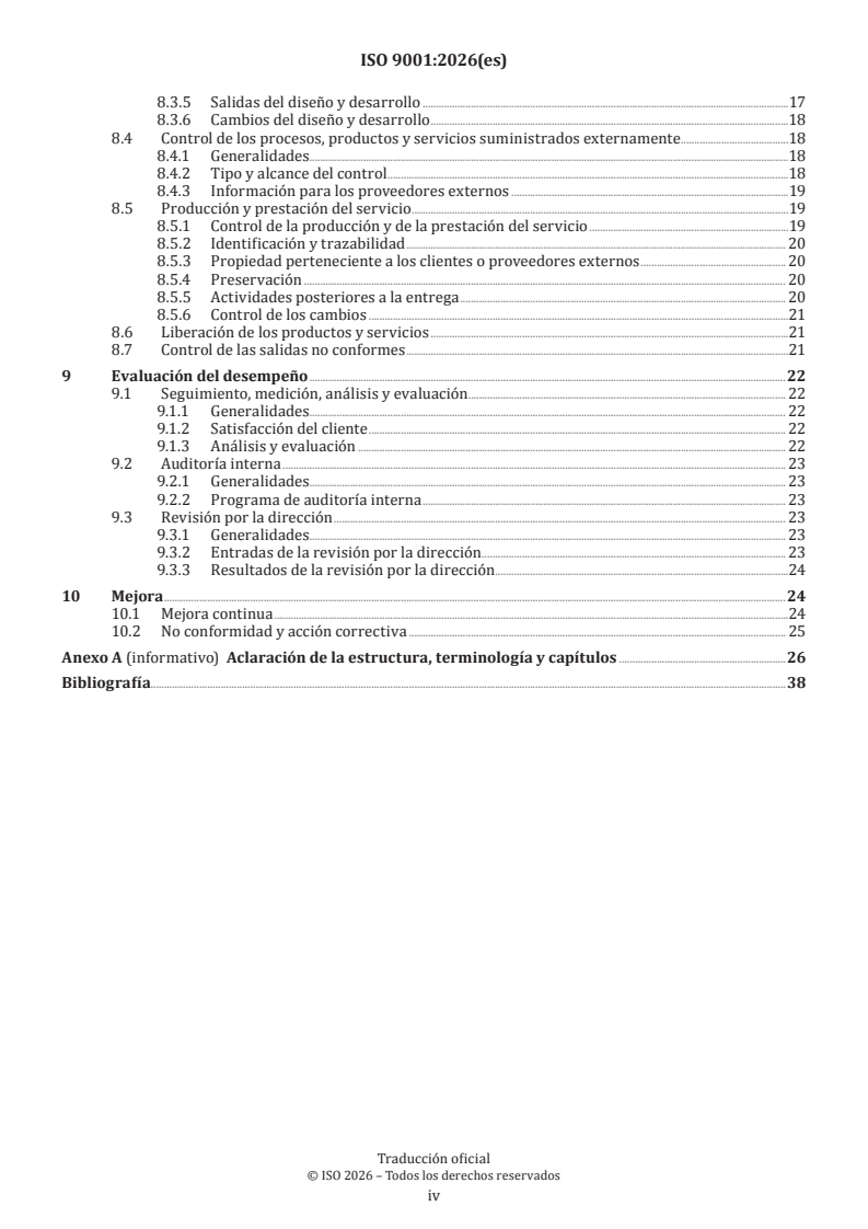 ISO 9001:2026 ISO 9001:2026 - Quality management systems — Requirements - Page 4 preview
