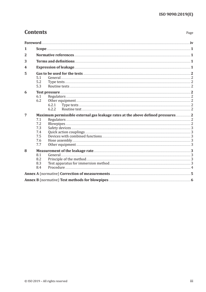 ISO 9090:2019 ISO 9090:2019 - Gas tightness of equipment for gas welding and allied processes/25/2019 - Page 3 preview
