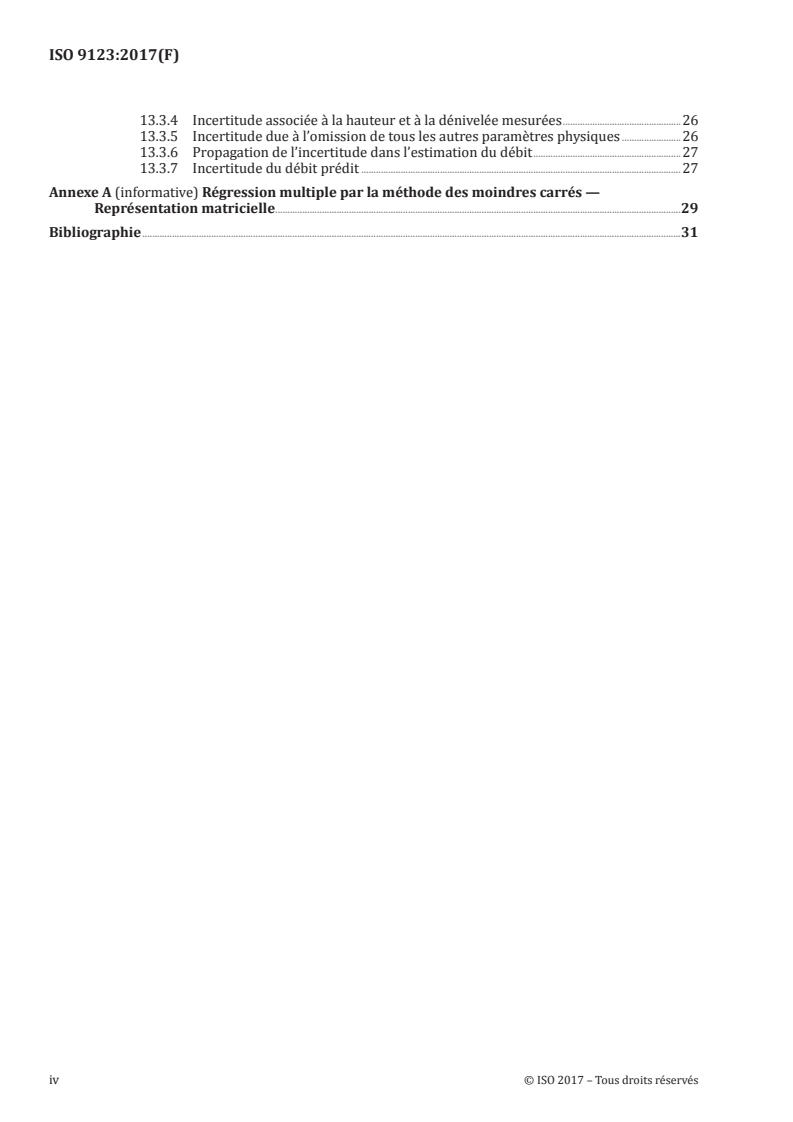 ISO 9123:2017 ISO 9123:2017 - Hydrométrie — Relations hauteur-dénivelée-débit/31/2018 - Page 4 preview