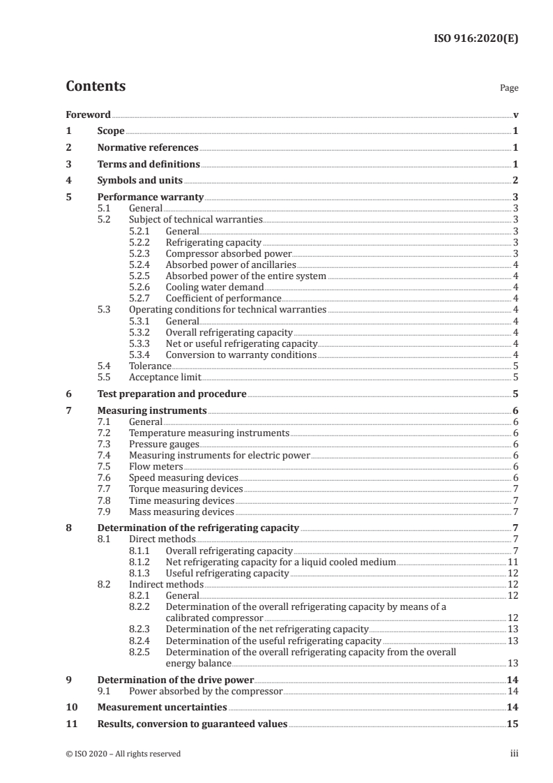 ISO 916:2020 ISO 916:2020 - Testing of refrigerating systems/21/2020 - Page 3 preview