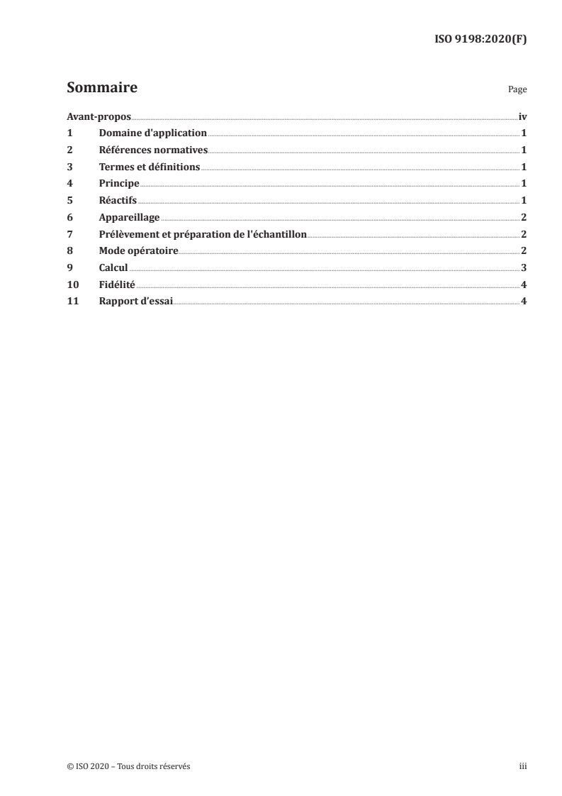 ISO 9198:2020 ISO 9198:2020 - Papier, carton et pâte — Détermination des sulfates solubles dans l'eau/25/2020 - Page 3 preview