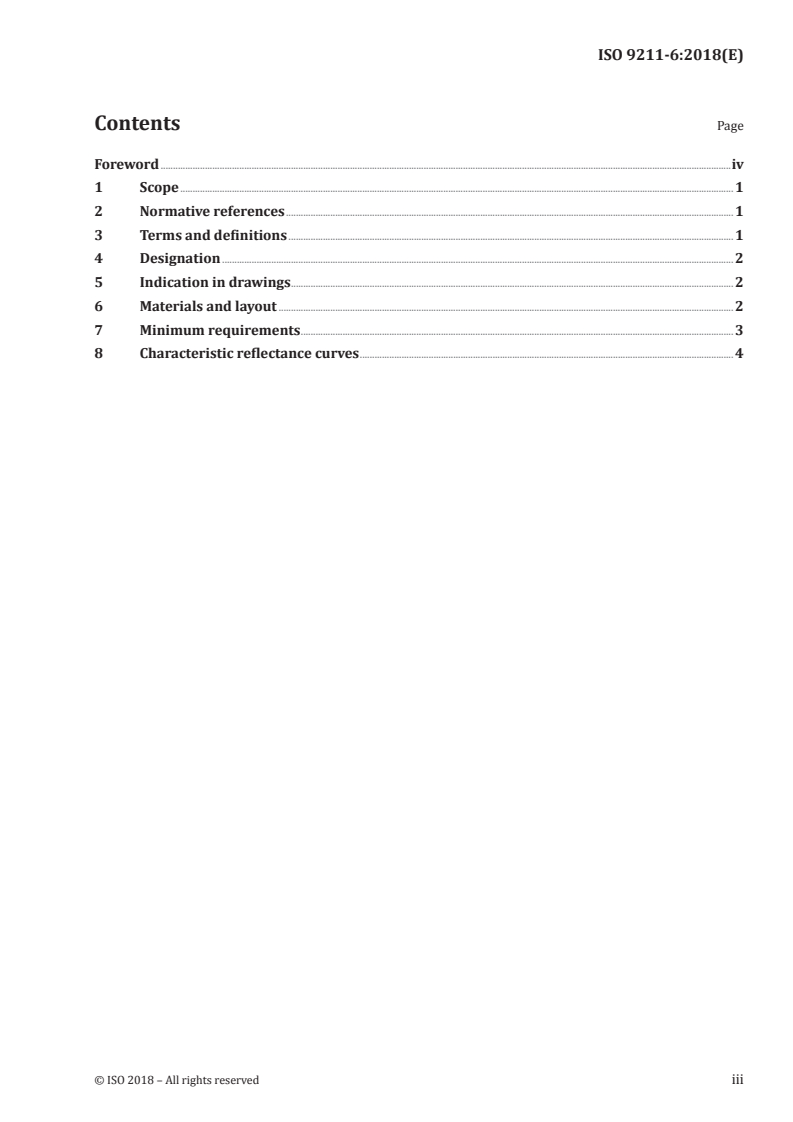 ISO 9211-6:2018 ISO 9211-6:2018 - Optics and photonics — Optical coatings — Part 6: Minimum requirements for reflecting coatings/4/2018 - Page 3 preview