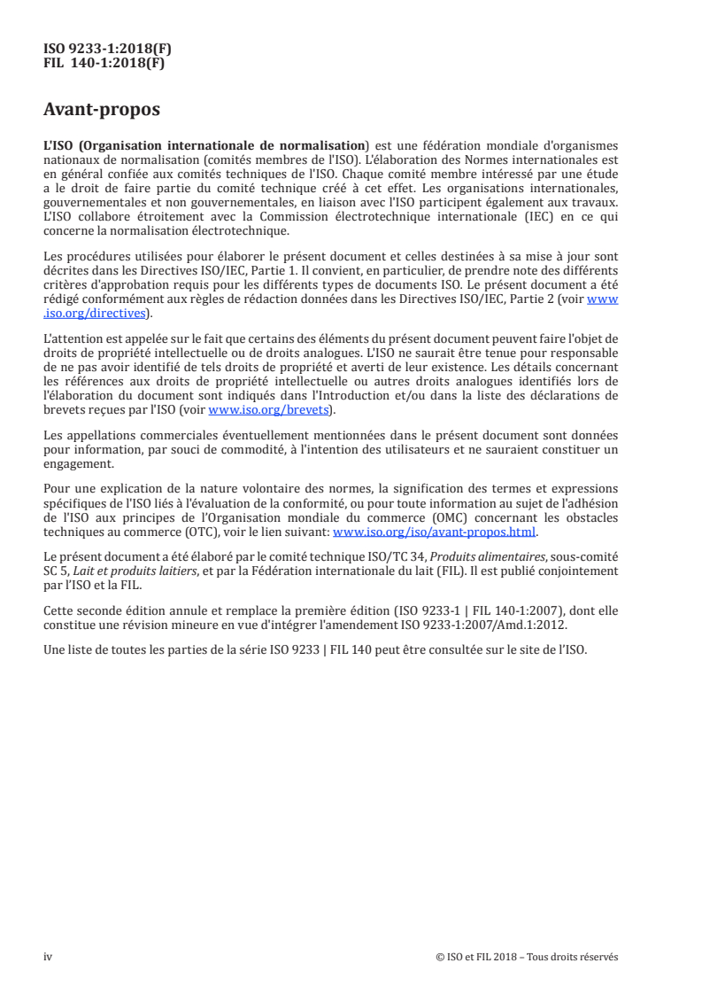 ISO 9233-1:2018 ISO 9233-1:2018 - Fromage, croûte de fromage et fromages fondus — Détermination de la teneur en natamycine — Partie 1: Méthode par spectrométrie d'absorption moléculaire pour croûte de fromage
Released:3/6/2018 - Page 4 preview