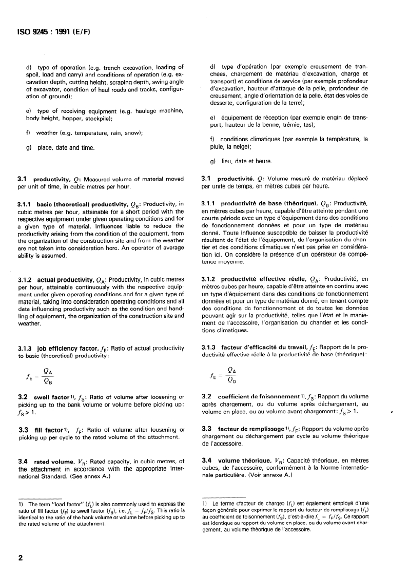 ISO 9245:1991 ISO 9245:1991 - Earth-moving machinery — Machine productivity — Vocabulary, symbols and units/12/1991 - Page 4 preview