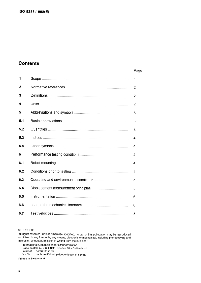 ISO 9283:1998 ISO 9283:1998 - Manipulating industrial robots — Performance criteria and related test methods/23/1998 - Page 2 preview
