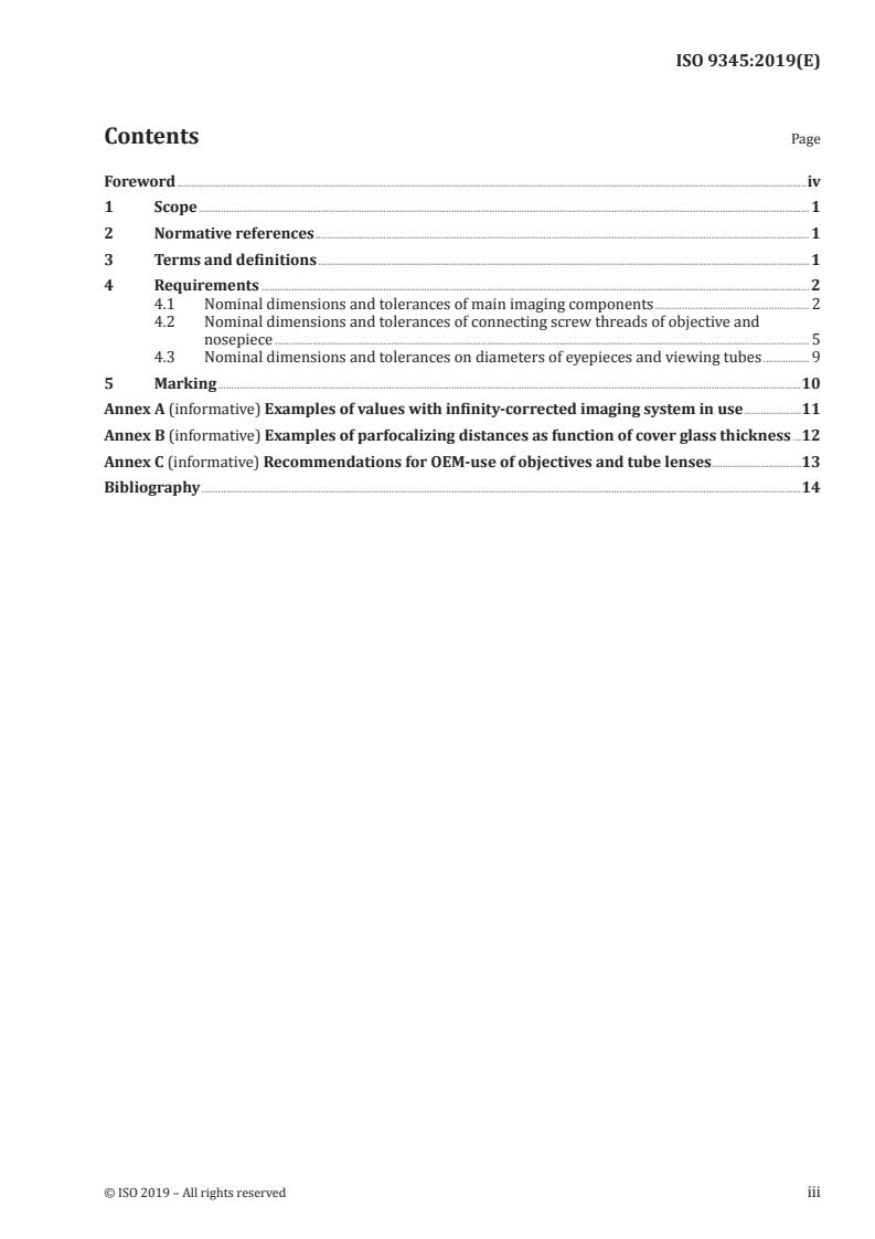 ISO 9345:2019 ISO 9345:2019 - Microscopes — Interfacing dimensions for imaging components/22/2019 - Page 3 preview