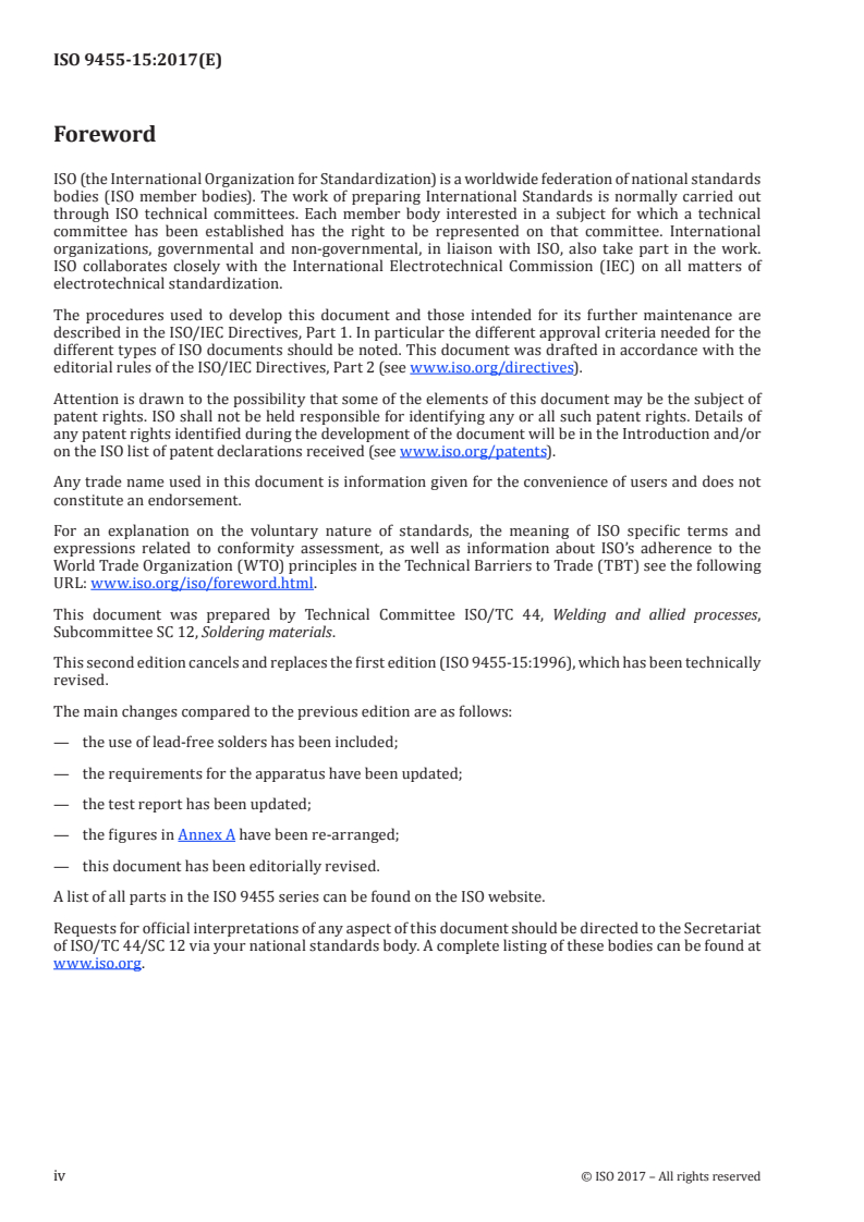 ISO 9455-15:2017 ISO 9455-15:2017 - Soft soldering fluxes — Test methods — Part 15: Copper corrosion test/10/2017 - Page 4 preview