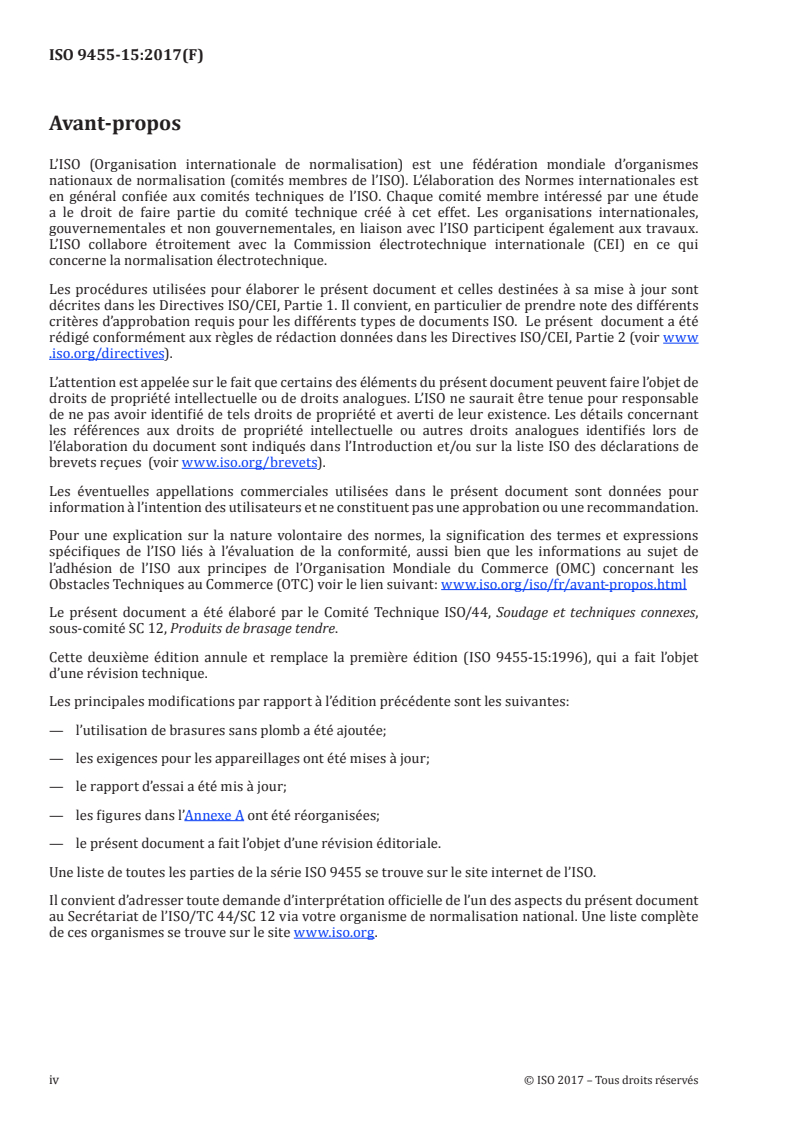 ISO 9455-15:2017 ISO 9455-15:2017 - Flux de brasage tendre — Méthodes d'essai — Partie 15: Essai de corrosion du cuivre/10/2017 - Page 4 preview