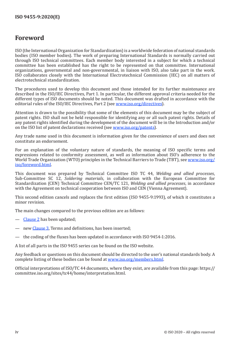 ISO 9455-9:2020 ISO 9455-9:2020 - Soft soldering fluxes — Test methods — Part 9: Determination of ammonia content/19/2020 - Page 4 preview