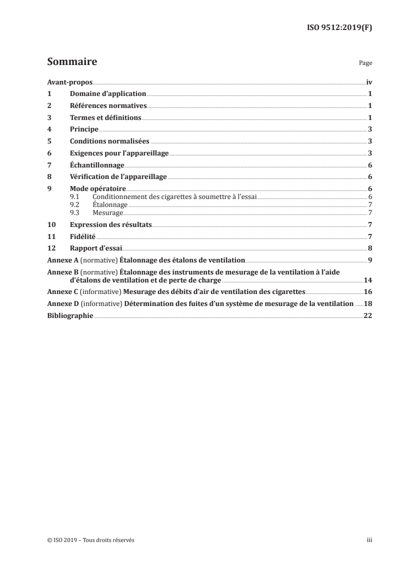 SIST ISO 9512:2020 ISO 9512:2019 - Cigarettes — Détermination du taux de ventilation — Définitions et principes de mesurage/19/2019 - Page 3 preview