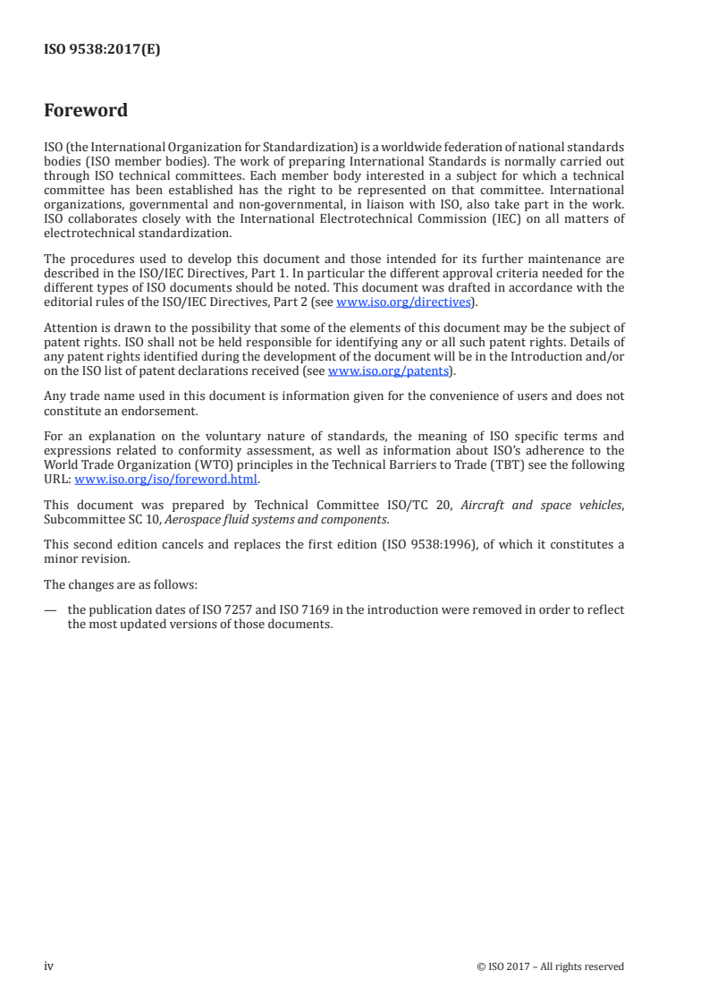 ISO 9538:2017 ISO 9538:2017 - Aerospace series — Hydraulic tubing joints and fittings — Planar flexure test/25/2017 - Page 4 preview
