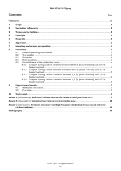 ISO 9556:2025 ISO 9556:2025 - Steel and iron — Determination of total carbon content — Infrared absorption method after combustion in an induction furnace
Released:8. 07. 2025 - Page 3 preview