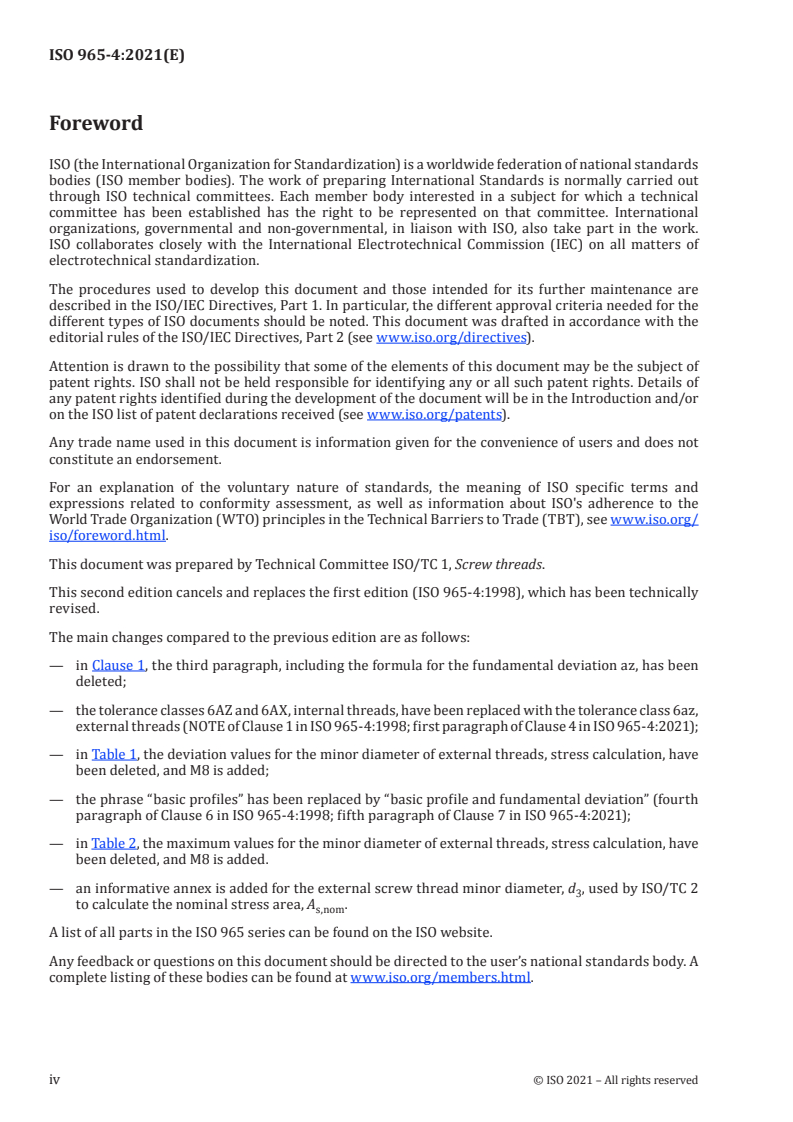ISO 965-4:2021 ISO 965-4:2021 - ISO general purpose metric screw threads — Tolerances — Part 4: Limits of sizes for hot-dip galvanized external screw threads to mate with internal screw threads tapped with tolerance position H or G after galvanizing
Released:7/6/2021 - Page 4 preview