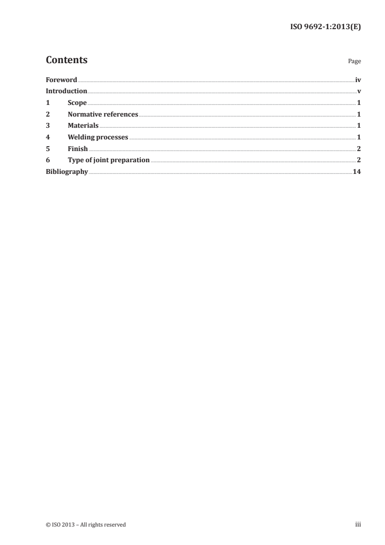 ISO 9692-1:2013 ISO 9692-1:2013 - Welding and allied processes — Types of joint preparation — Part 1: Manual metal arc welding, gas-shielded metal arc welding, gas welding, TIG welding and beam welding of steels/19/2013 - Page 3 preview
