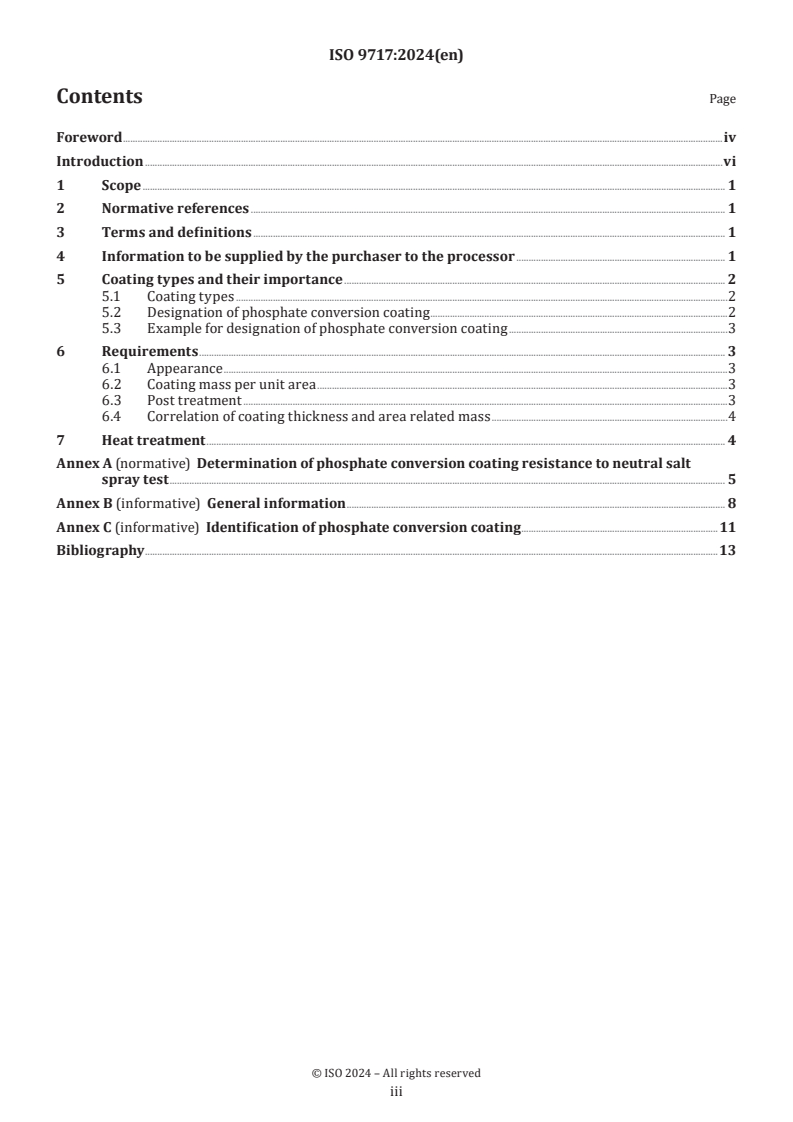ISO 9717:2024 ISO 9717:2024 - Metallic and other inorganic coatings — Phosphate conversion coating of metals
Released:7/10/2024 - Page 3 preview