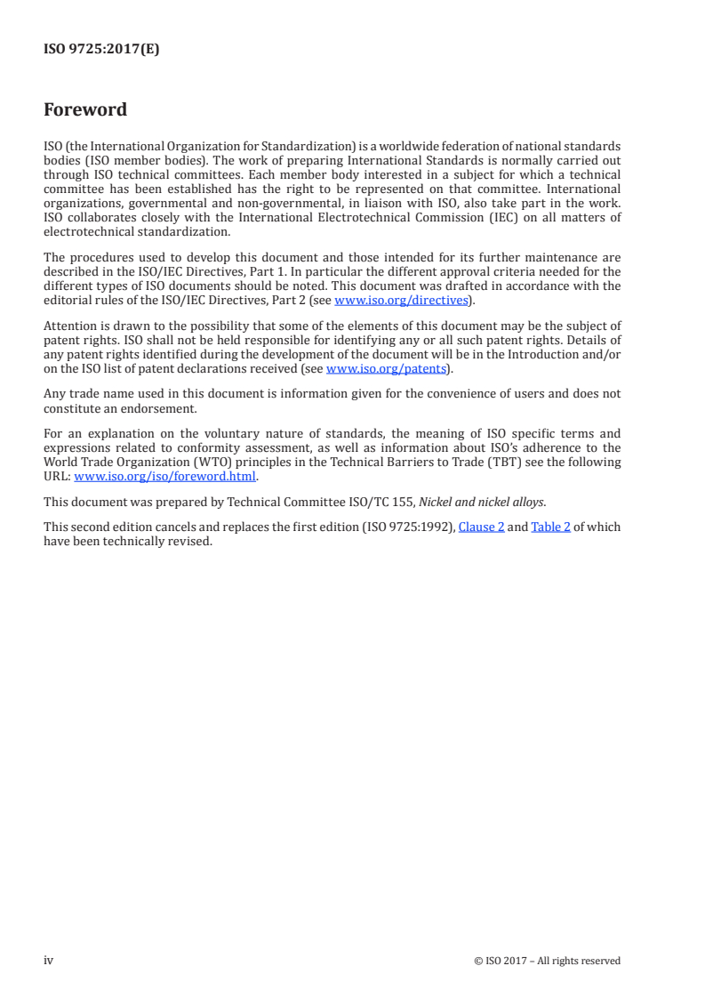 ISO 9725:2017 ISO 9725:2017 - Nickel and nickel alloy forgings/8/2017 - Page 4 preview