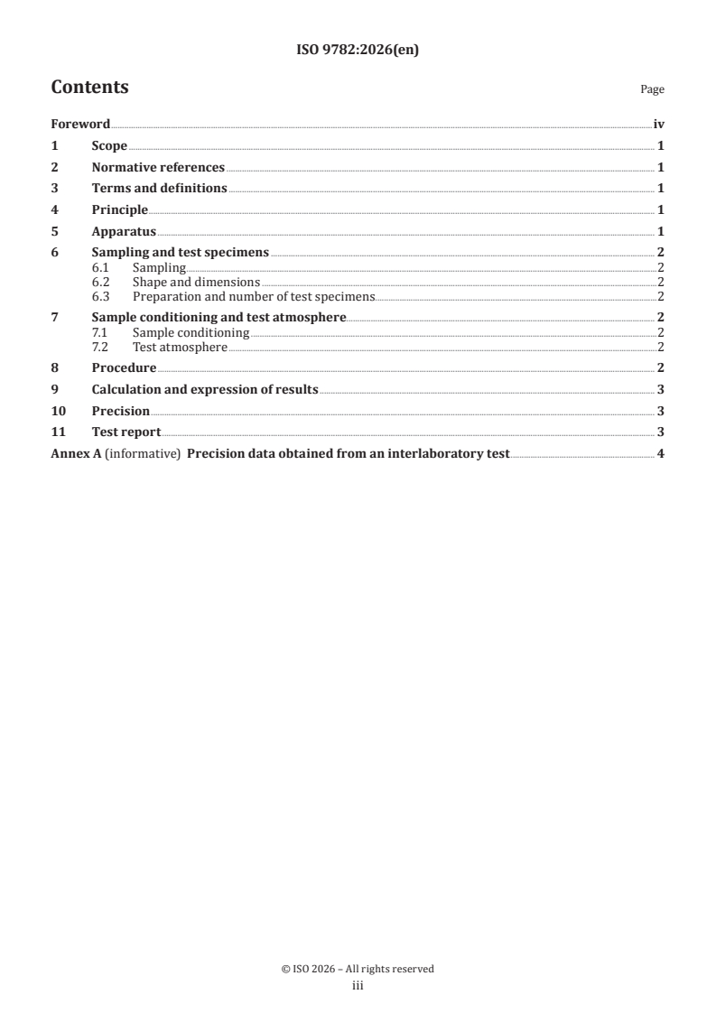 ISO 9782:2026 ISO 9782:2026 - Plastics — Reinforced moulding compounds and prepregs — Determination of apparent volatile-matter content - Page 3 preview
