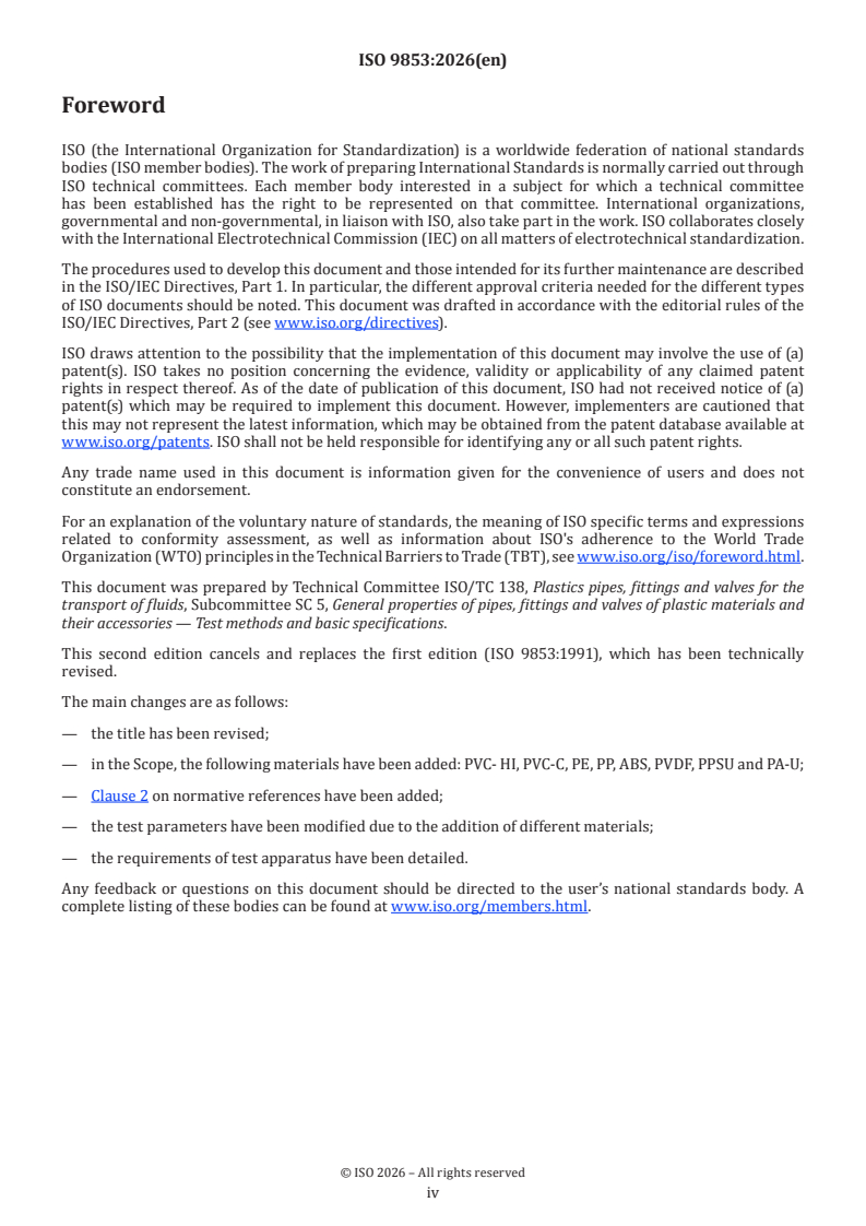 ISO 9853:2026 ISO 9853:2026 - Thermoplastics piping systems — Crushing test for moulded fittings - Page 4 preview