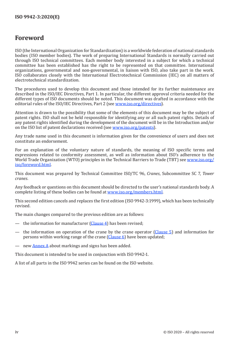 ISO 9942-3:2020 ISO 9942-3:2020 - Cranes — Information labels — Part 3: Tower cranes/28/2020 - Page 4 preview