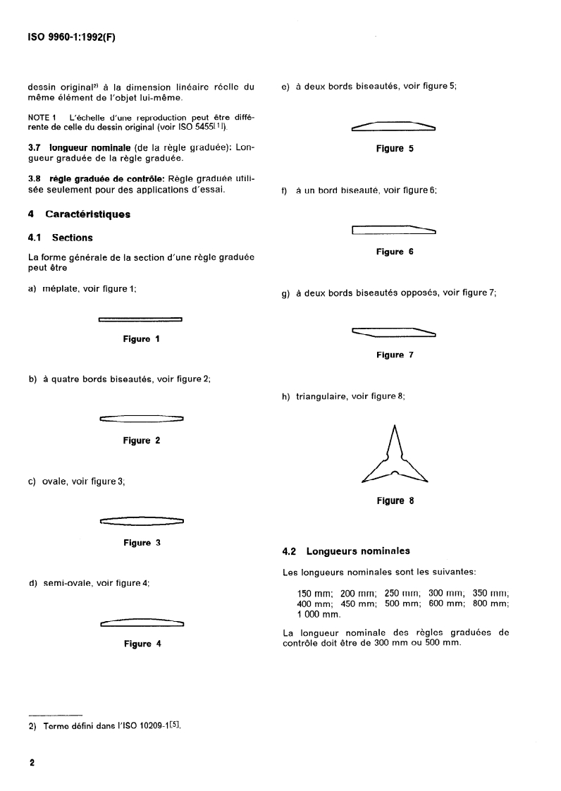 ISO 9960-1:1992 ISO 9960-1:1992 - Instruments de dessin avec ou sans graduation — Partie 1: Règles graduées de dessinateurs/9/1992 - Page 4 preview