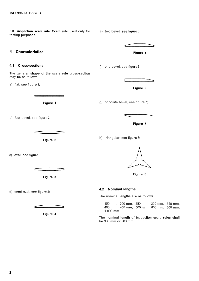 ISO 9960-1:1992 ISO 9960-1:1992 - Draughting instruments with or without graduation — Part 1: Draughting scale rules/9/1992 - Page 4 preview
