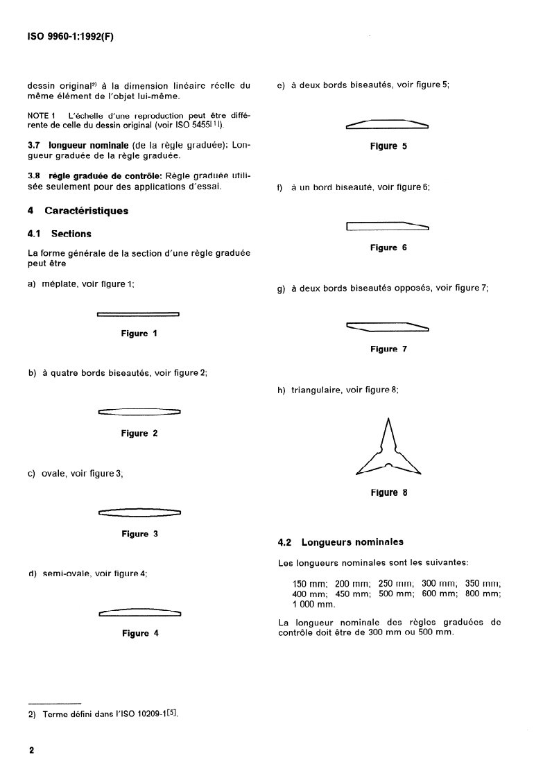 ISO 9960-1:1992 ISO 9960-1:1992 - Instruments de dessin avec ou sans graduation — Partie 1: Règles graduées de dessinateurs/9/1992 - Page 4 preview