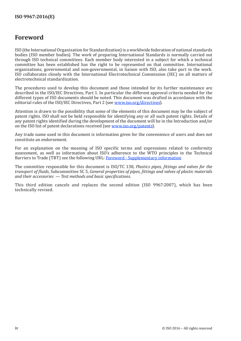 ISO 9967:2016 ISO 9967:2016 - Thermoplastics pipes — Determination of creep ratio/4/2016 - Page 4 preview
