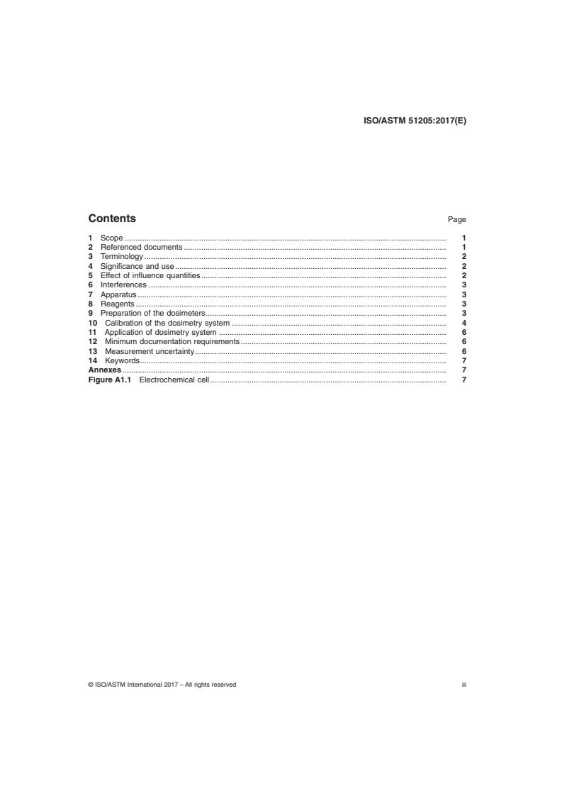 ISO/ASTM 51205:2017 ISO/ASTM 51205:2017 - Practice for use of a ceric-cerous sulfate dosimetry system/3/2017 - Page 3 preview